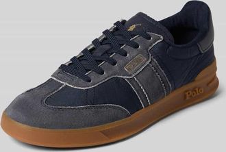 Polo Ralph Lauren Low Top Sneaker aus echtem Leder Modell AERA in Dunkelblau, Gr&ouml;&szlig;e 39,5