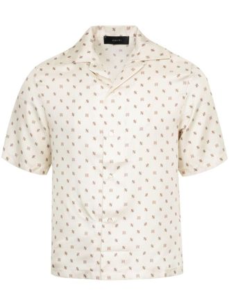Amiri monogram silk shirt - Neutrals