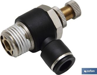 cofan Regulador De Caudal C&oacute;nico Unidireccional Para Cilindro Cofan 1/4 4