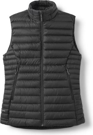 RAB Microlight Vest Daunengilet f&uuml;r Damen | grau/schwarz