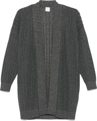 Eleventy Cardigan lam&eacute; - Grigio