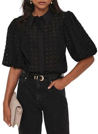 Mint Velvet Petal Detail Shirt in Black at Nordstrom, Size X-Large