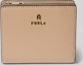 Furla Portemonnaie mit Label-Detail Modell CAMELIA in Kitt, Gr&ouml;&szlig;e 1