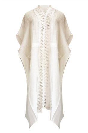 Kensie Womens Lace Cover Up In White