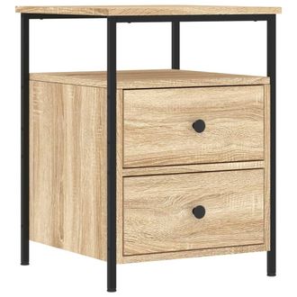 vidaXL Vidaxl - Mesita De Noche Madera De Ingenier&iacute;a Roble Sonoma 44x45x60 Cm