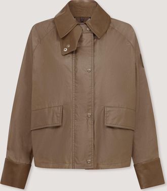 Belstaff Belstaff Iris Jacket Womens Waxed Cotton Dark Pumice Size UK 12