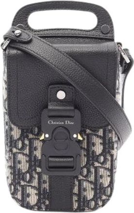 Dior Pre-owned Saddle Vertical Pouch Oblique Schoudertas - Heren - Vintage Schoudertas - Beige - ONE Size - Leer - Vintage