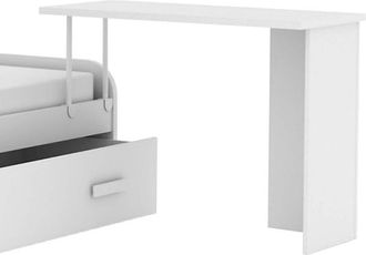 Muemue Escritorio soporte aglomerado blanco 76,5x242x45cm