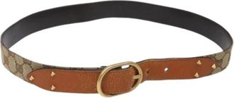Gucci Pre-owned Vintage Canvas Belt - Dames - Vintage Accessoires - Beige - ONE Size - Vintage