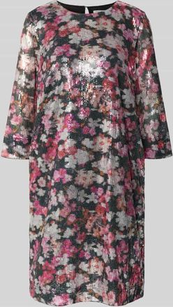 Christian Berg Knielanges Kleid mit Allover-Muster und Paillettenbesatz in Black, Gr&ouml;&szlig;e 34