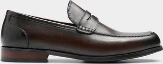 Simons Mens Minimalist leather penny loafers Men