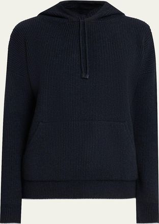 Bergdorf Goodman Mens Ribbed Silk-Cotton Hoodie