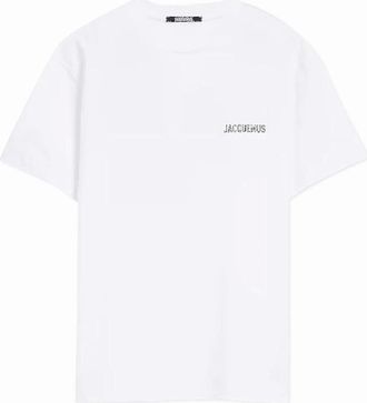 Jacquemus Mens Mens White Jacquemus The Dubai Address T-Shirt - Size: 40