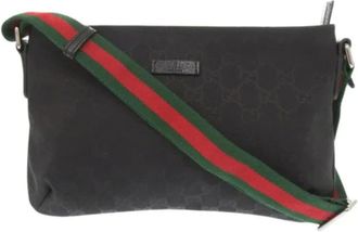 Gucci Vintage, unisex, Zwart, ONE Size, Leer, Pre-owned Canvas gucci-bags