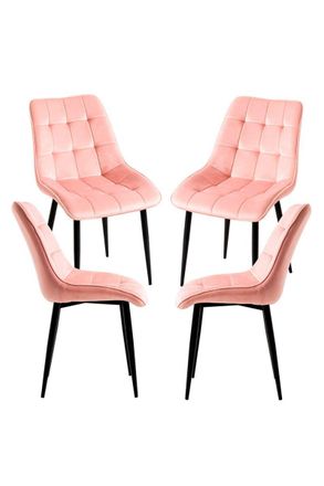 Regalos Miguel Regalos Miguel - Packs Sillas Comedor - Pack 4 Sillas Cade Terciopelo - Rosa