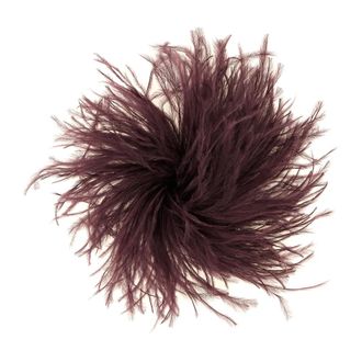 Gianluca Capannolo Accessoires, Dames, Paars, ONE Size, Struisvogelveren Broche