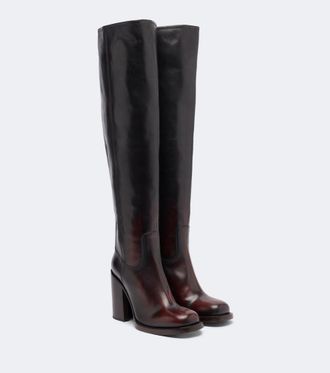 Dries Van Noten Botas mosqueteras de piel
