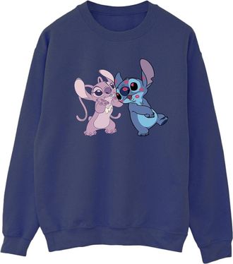 Disney Dames/Dames Lilo & Stitch Kisses Sweatshirt (Marineblauw)