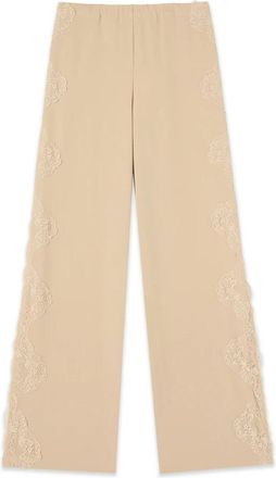 Oltre Straight Broeken - Dames - Wijde Broeken - Beige - 2XL - Broeken