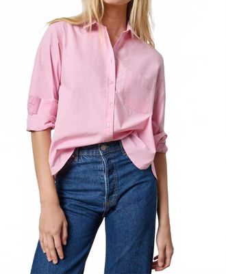 Lilla P Poplin Button Down Shirt In Taffy