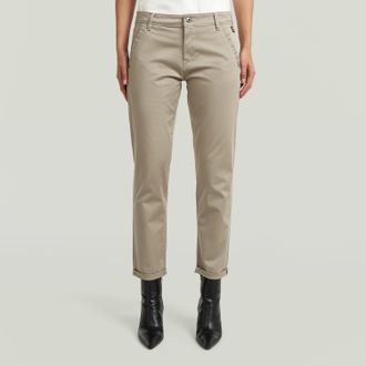 G-Star Chinohose G-STAR Kate Chino Boyfriend, Damen, Gr. 27, L&auml;nge 30, elephant skin, Web, Obermaterial: 97% Baumwolle, 3% Elasthan, unifarben, bequem lang, 