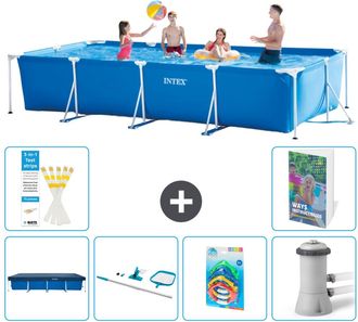 Intex Piscina Con Estructura Rectangular - 450x220x84 Cm - 7-piezas S125