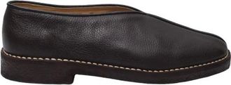 Christophe Lemaire Piped Crepe Slippers - Heren - Schoenen - Bruin - Maat: 43 1/2 EU Leer