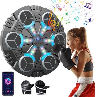 OEM Maquina De Boxeo Musical Con Guantes De Boxeo, Led Electronico, 3 Velocidades, Soporta Bluetooth, Maquina De Boxeo Musical, Regalo Para Ni&ntilde;os