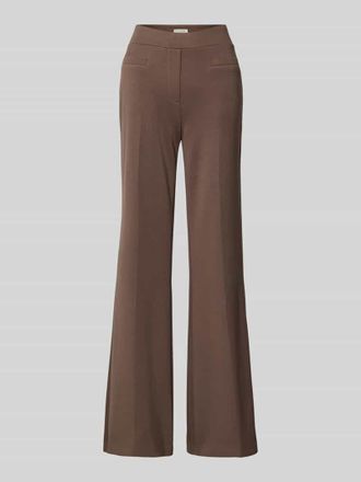 Christian Berg Flared Fit Stoffhose aus Viskose-Mix in Taupe, Gr&ouml;&szlig;e 38
