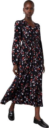Finery Erina midi-jurk met bloemenprint voor dames (Zwart)