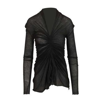 Rick Owens The Radiance Long-Sleeved Top - female - Rick Owens - Long Sleeve T-Shirts - Black - L - Tops