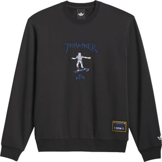 adidas Argentina x Thrasher Crewneck Sweatshirt Black KX4545