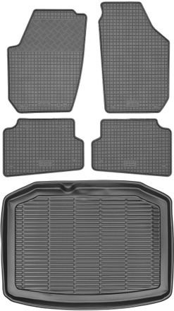 OEM Juego De Alfombrillas De Goma Para Coche Y Alfombrilla Para Maletero Skoda Fabia Ii Hatchback (2007-2014)
