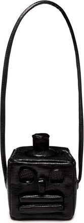 Doublet small Robot Head shoulder bag - men - Cotton/Calf Leather - One Size - Black