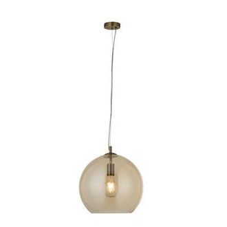 Searchlight Dimmbare Pendelleuchte Balls ø 35/ H 42-120 cm - Messing/Amber
