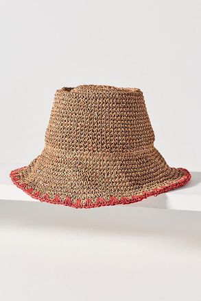 Wyeth Nyc Straw Whipstitch Bucket Hat
