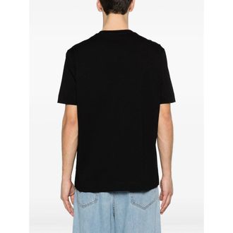 Emporio Armani Logo-Embroidered T-Shirt - Black