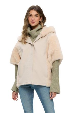 Gorski Short Sleeves Cashmere Jacket in Light Beige at Nordstrom, Size Small