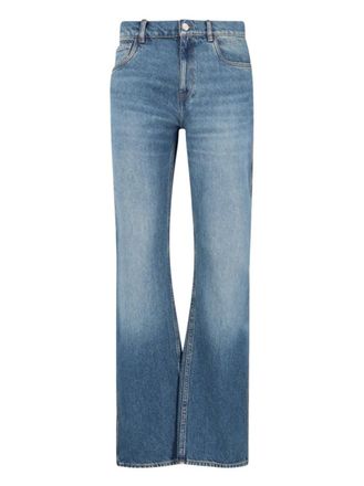 Coperni High-Waisted Light Blue Straight-Leg Jeans