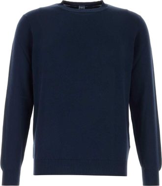 Fedeli Blue Navy Cotton Sweater