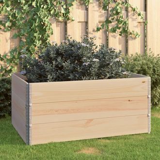 vidaXL Arriates De Madera Maciza De Pino 3 Unidades 80x120 Cm Vidaxl