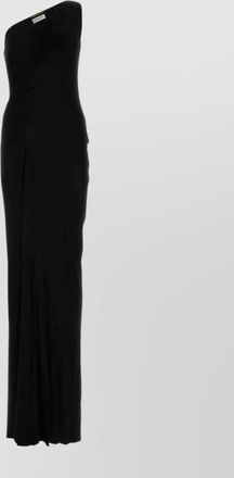 Saint Laurent viscose one-shoulder long dress
