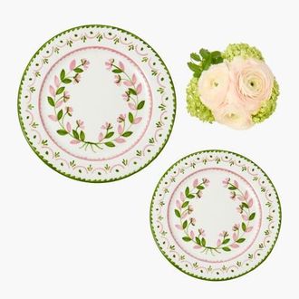 Mrs. Alice Green & Pink Josephine Garland Starter Plate at Nordstrom
