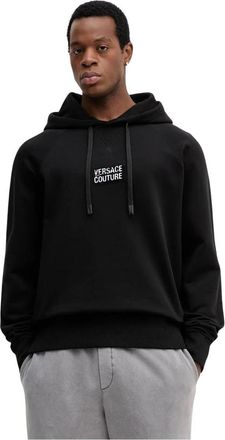 Versace Jeans Couture Hoodies & sweatvesten, Heren, Zwart, M, Katoen, VJC Logo Square Hoodie
