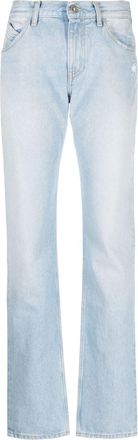 The Attico high-waisted straight-leg jeans - women - Cotton/Polyester/Cotton - 28 - Blue
