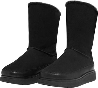 FitFlop Fit Flop Dames/Dames Gen-FF Doubleface Leder Shearling Enkellaarsjes (Zwart)