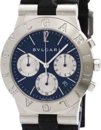 Bulgari Pre-owned Watches, male, Black, Size: ONE SIZE Pre-owned Diagono Ch35S Wristwatch