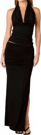 Nia Declan Halter Top In Black