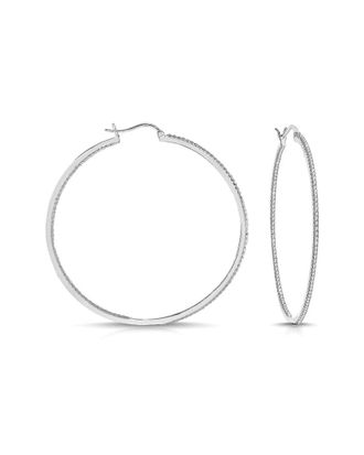 Genevive Plated Hoop Earrings
