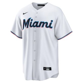 Nike Sandy Alcantara Miami Marlins Nike Mens MLB Replica Jersey in White | T770MQWHMQ7-1Z0